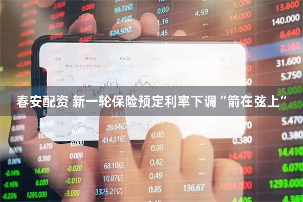 春安配资 新一轮保险预定利率下调“箭在弦上”