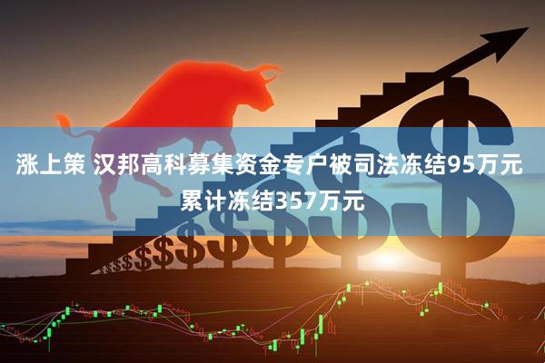 涨上策 汉邦高科募集资金专户被司法冻结95万元 累计冻结357万元